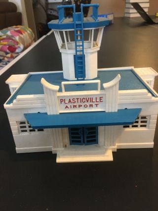 Vintage Plasticville Airport Administration Building Ad - 4,  Complete Set