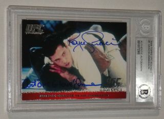 Royce Gracie Art Jimmerson Signed 2009 Topps Ufc Round 1 Card Bas Autograph