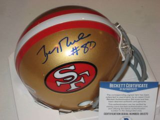 Jerry Rice Signed San Francisco 49ers Mini - Helmet W/ Beckett