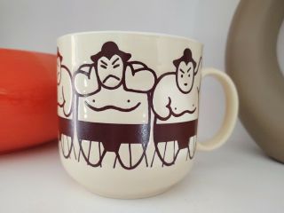 Vintage Sumo Wrestler Coffee Mug Kato Kogei Japan