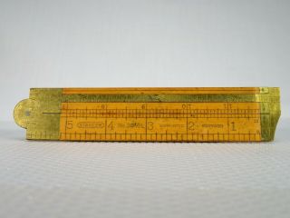 Vintage Stanley 36 1/2 L Folding Ruler / Caliper - Served On Uss Bennington 1944