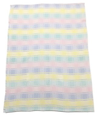 Vintage Beacon Cotton Baby Blanket Pastel Block Woven Knit Waffle Wpl1675 Usa