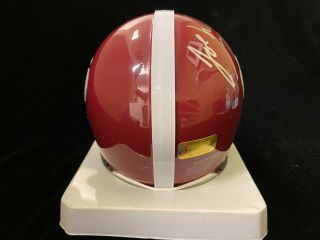 JOE NAMATH - Signed Alabama Crimson Tide Mini Helmet Riddell GRIDIRON AUTHENTIC 2