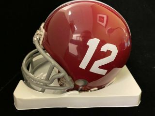 JOE NAMATH - Signed Alabama Crimson Tide Mini Helmet Riddell GRIDIRON AUTHENTIC 3
