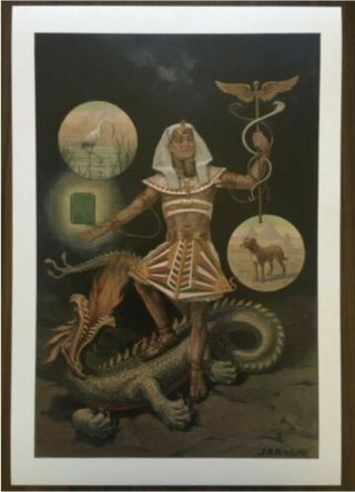 Hermes Standing Upon The Back Of Typhon Secret Teachings All Ages Manly P.  Hall