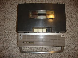Vintage Aiwa Tp - 50r Reel To Reel Portable Tape Recorder 1960 