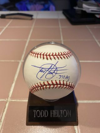 Todd Helton Colorado Rockies Autographed Official Major League Baseball