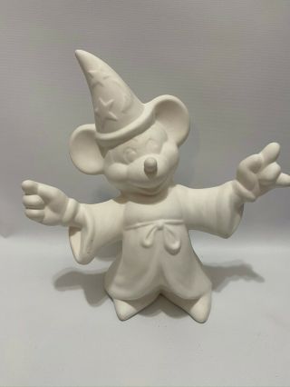 Vintage Walt Disney Mickey Mouse Fantasia Ceramic Mold Bisque Ready To Paint