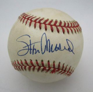 Stan Musial / Mlb Hall Of Fame / Autographed Rawlings Baseball In Cube / Jsa