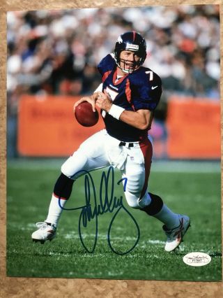 John Elway Denver Broncos Autographed Signed 8x10 Photo Jsa Cert