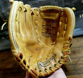 Vtg.  Left Hand Throw Rawlings Tony Gwynn Model Rbg54 Infield Tan Baseball Glove