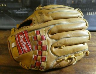 Vtg.  Left Hand Throw Rawlings Tony Gwynn Model RBG54 Infield Tan Baseball Glove 2