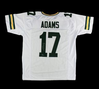 Davante Adams Signed Green Bay Packers Custom White Nfl Jersey