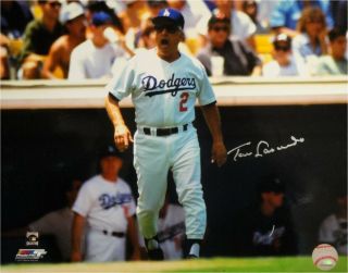 Tommy Lasorda Hand Signed Autographed 8x10 Photo Los Angeles Dodgers Walking Jsa