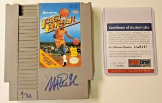 1988 Magic Johnson Nintendo Fast Break Autographed Video Game La Lakers Auto Psa