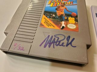 1988 Magic Johnson Nintendo Fast Break Autographed Video Game LA Lakers Auto PSA 3