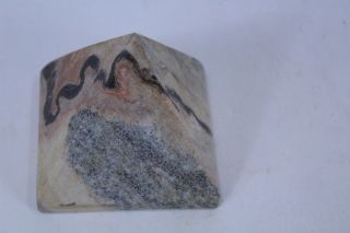 Vintage Pyramid Solid Stone Hand Shaped & Polished 3