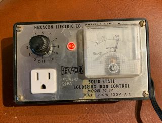 Vintage Hexacon Solid State Soldering Iron Control Model Tc - 871 300w