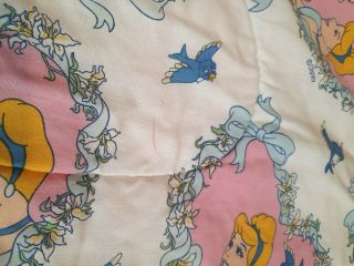 VTG 90s Disney Cinderella Princess Movie Twin Comforter Blanket Reversible 2