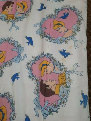 VTG 90s Disney Cinderella Princess Movie Twin Comforter Blanket Reversible 3