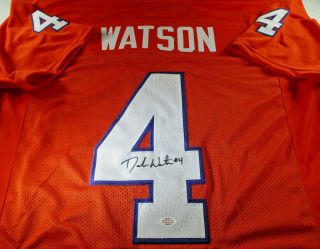 Deshaun Watson / Autographed Clemson Tigers Custom Football Jersey /