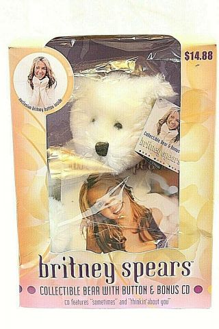 Britney Spears Official Teddy Bear Cd Button Pin Bonus 2000 Vintage Collectible