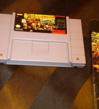 Vintage 1992 SNES Donkey Kong Country 2,  Diddy ' s Kong Quest: Cart.  & Booklet 2
