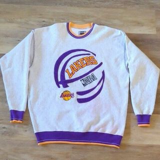 Vintage Legends Athletic Nba Los Angeles Lakers Stitched Graphic Sweatshirt Size
