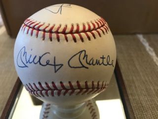 Mickey Mantle & Willie Mays Fake Signed Baseball.