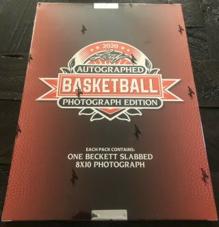 2020 Leaf Autographed Basketball Photo Edition Factory Box Beckett Slab