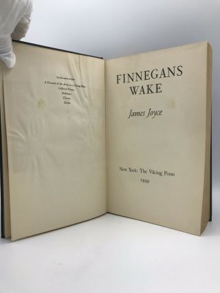 Finnegans Wake - James Joyce - Viking 1939 - First American Edition 3