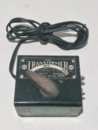 Vintage Louis Marx & Co Inc 1239 Toy Train Transformer Built - In Circuit Breaker