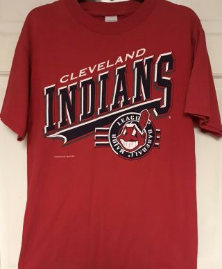 Logo 7 Vintage 2000 Chief Wahoo Mlb Cleveland Indians T - Shirt,  Mens L