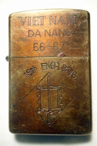 Vietnam War Zippo Lighter Da Nang 66 - 67 Vintage