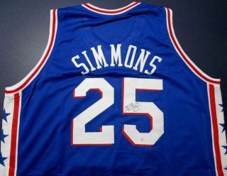 Ben Simmons Philadelphia 76ers Autographed Signed Jersey Xl