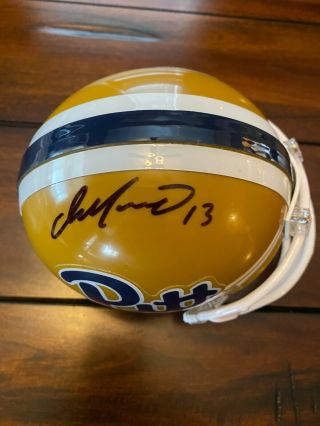 Dan Marino Autographed / Signed Pitt Mini Helmet W/ Marino Hologram
