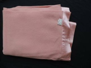 Vintage St Marys Pink Wool Blanket 67 X 88