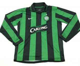 Vintage Nike Celtic Football Club Soccer Jersey Size Medium Green Shirt Spher