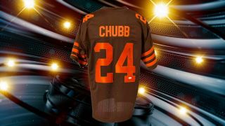 Nick Chubb Autographed Custom Cleveland Browns Jersey Jsa Authenticated