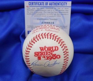 Ramon Aviles Psa Dna Cert Autograph 1980 World Series Signed Baseball