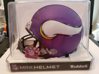 Justin Jefferson Autographed Minnesota Vikings Mini Football Helmet - BAS 2