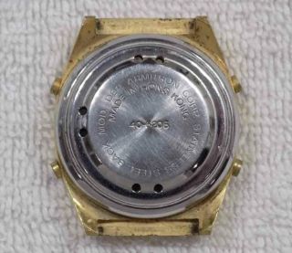 Vintage Armitron Gold Tone LCD Alarm Melody Watch 40 - 6206 PARTS REPAIR 2