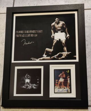 Muhammad Ali Le Authentic Signed Autographed Framed 11x14 Boxing Photo Psa Jsa