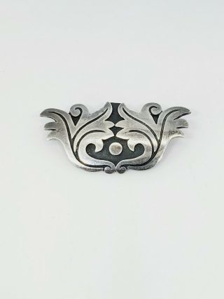 Vintage Pedro Castillo Taxco Mexico Sterling Silver Brooch Eagle 3 & Numbered