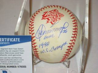Orlando Hernandez Signed Official 1998 World Series Baseball W/ Beckett Insc