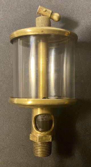Lonergan Brass Cylinder Oiler Hit Miss Gas Engine Vintage Antique Steampunk