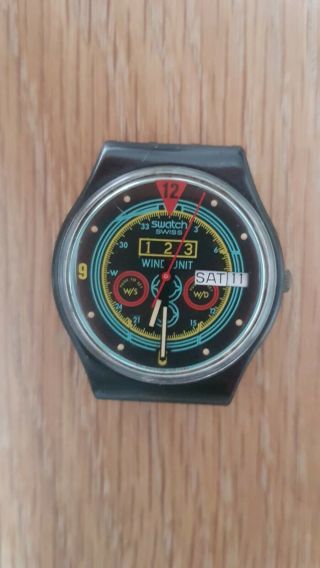 Vintage SWATCH Navigator GB707 watch from 1987 by Mario Fani 2