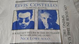 Vintage Elvis Costello Spike Tour Official T Shirt XL Misprinted 2
