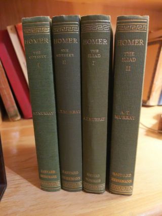 4 Vol " Homer : The Iliad And The Odyssey " Loeb Classic - A.  T.  Murray In English