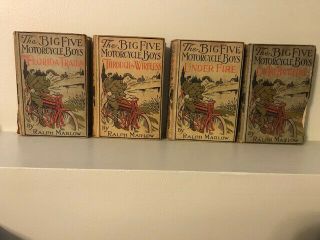 The Big Five Motorcycle Boys By Ralph Marlow Four Books 1914